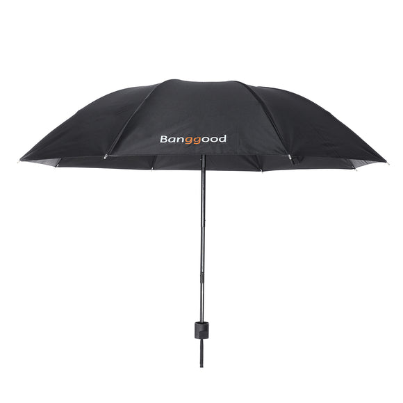 Umbrella Portable Camping Waterproof Folding Sunshade Black