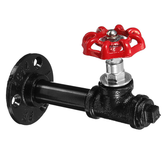 Urban Industrial Style Wall Mounted Iron Water Pipe Hook
