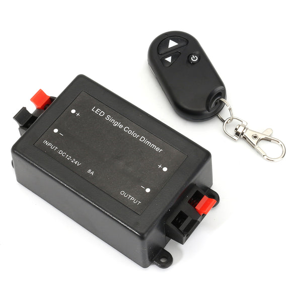 DC12-24V 8A LED RF Dimmer Controller Dimming Cotroller + Wireless Remote Control