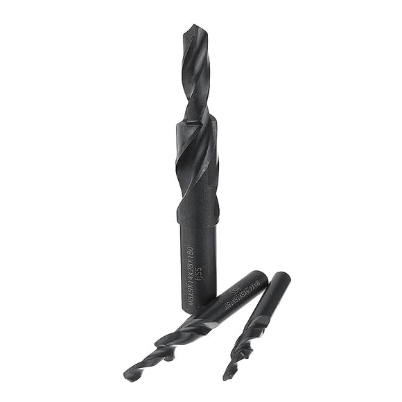 Drillpro M3-12 90 Degree Twist Step Drill Bit Two Stage Conutersunk Drill Sub-Step Drill