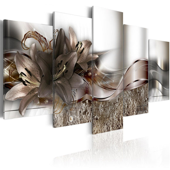 5 Panels Large Abstract Flowers Print Pictures Canvas Prints Unframed Paintings for Home Decorations