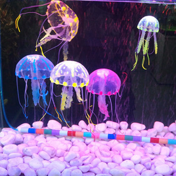 5 CM Artificial Silicone Vivid Jellyfish For Fish Aquarium Decoration