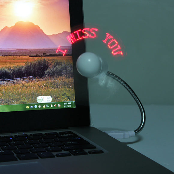 Mini USB Programmable LED DIY Messages Cooling Fan