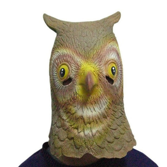 Halloween Animal Headgear Simulation Latex Owl Mask