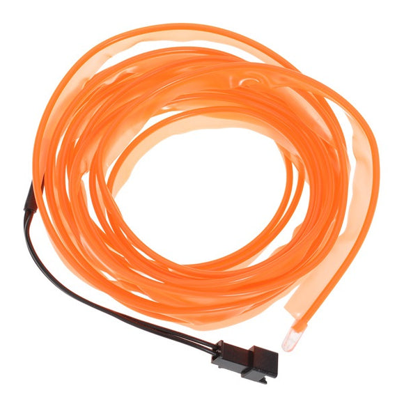 3 Meter Car EL Wire Neon Orange Glow Light with Car Charger
