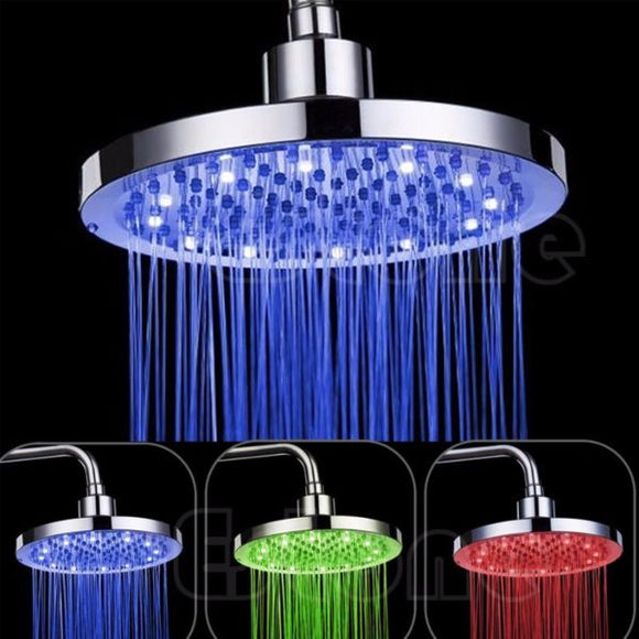 Brand New, 8 inches changing colour shower head