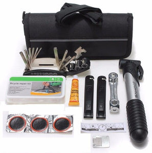 Brand New, Bike Bicycle Cycling Tool Tire Tyre Multi Repair Kits Bag with Pouch Pump