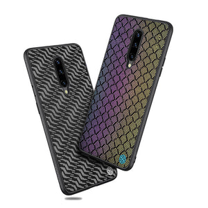 NILLKIN Reflective Shining Lights Dynamic Fashion Woven Polyester Mesh Anti-fingerprint Protective Case for OnePlus 7 Pro