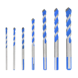 Drillpro 10Pcs 3/4/5/6/8/10/12mm Multi-functional Glass Drill Bit Tungsten Carbide Tip Triangle Drill Bits for Ceramic Tile Concrete Brick Metal Stainless Steel Wood