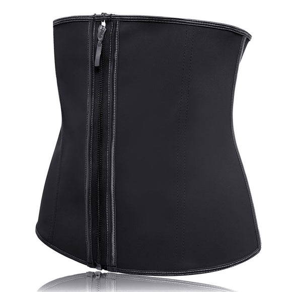 Women's Underbust Latex Slimming Zip Corset Sport Girdle Waist Trainer Cincher Slimming Body Shaper