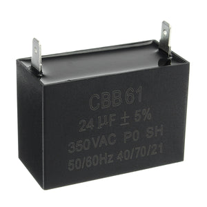 Brushless Gas & Diesel Generator Capacitor AVR CBB61 350V 24uF 50/60Hz E212600