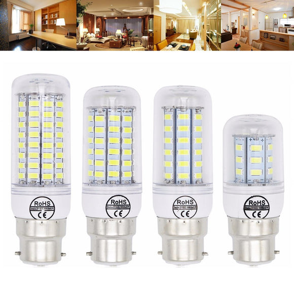 B22 5W 6W 7W 8W 10W 12W Ultra Bright SMD5730 LED Corn Bulb Lamp Chandelier Light AC110V/220V