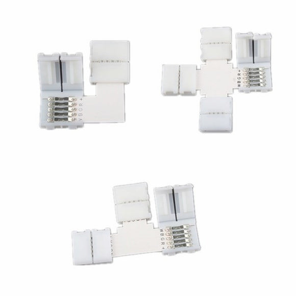 5 Pin RGBW L/T/+ Shape Corner Connector for 12mm Width LED Strip