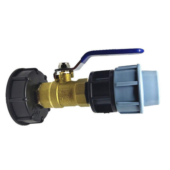 S60X6 IBC Ton Barrel Connector Garden Tap Thread Fitting Tool IBC Tank Adapter Brass Valve Acid and Alkali Resistant