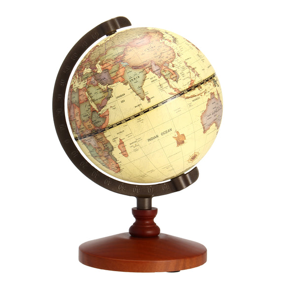 5.5 Vintage Desktop Table Rotating Earth World Map Globe Antique Geography Home Decor Gift