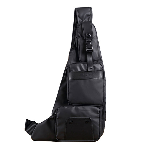 Men Nylon Multifunctional Waterproof Tactical Bag Large Capacity Casual Crossbody Bag Chest Bag