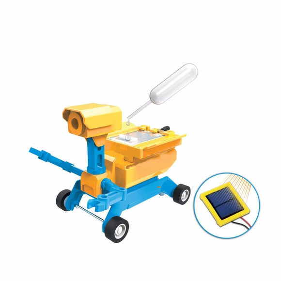 ODEV High Tech Toys Geo STEM Toy Gifts DIY 2-in-1 Salt Water Solar Powered Toy Robot Car Kit For Kids