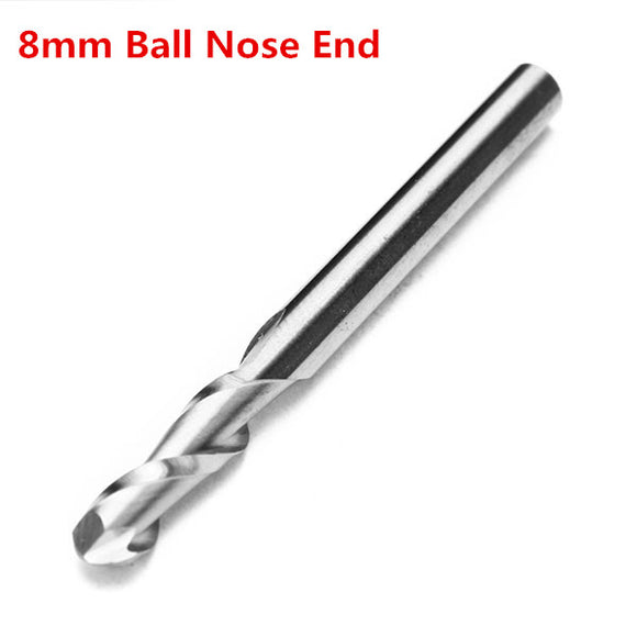 1/8 Inch Shank 2 Flute Carbide Ball Nose End Mill 8mm 2 Flute CNC Cutting Tool