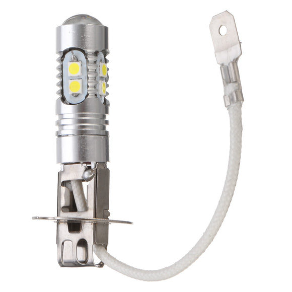 2Pcs H3 60W High Power 10 LED SMD 2835 White Fog Driving Light DRL DRL Bulb Lamp