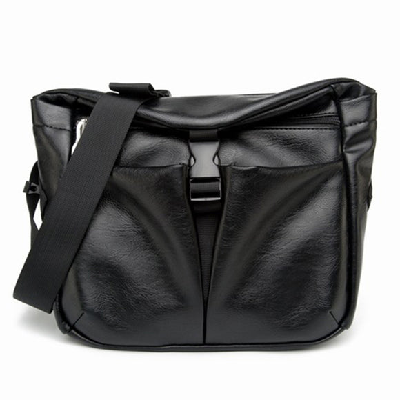 Men PU Leather Minimalist Classic Crossbody Bag Chest Bag Leisure Business Shoulder Bag