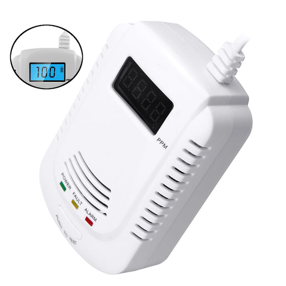 Digital Gas Leak Detector Propane Butane Methane Natural Gas Safe Alarm Sensor