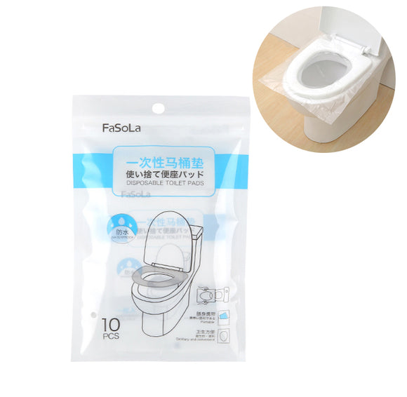 IPRee 10 Pcs Disposable Toilet Seat Cover Maternal PE Membrane Transparent Travel Toilet Pad Paper