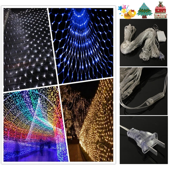 3X 2M 210 LEDs Christmas Wedding Party Curtain Window Fairy Net Light US Plug AC110V