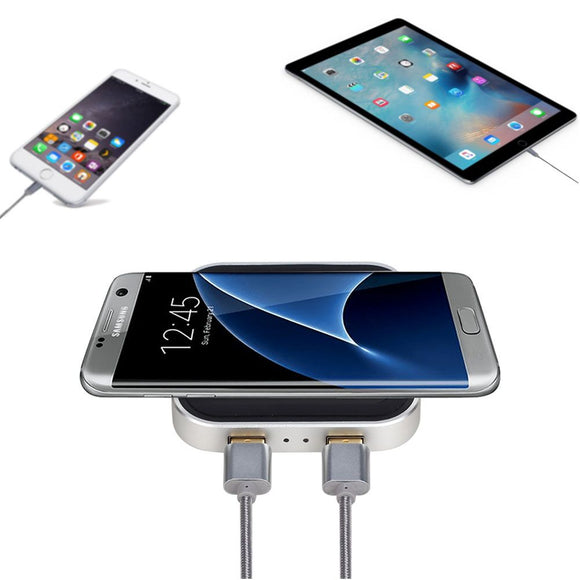 QC2.0 Aluminium F400-U 10W Fast Charge Wireless Charging Pad For iPhone Samsung HUAWEI Smartphone