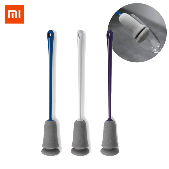 XIAOMI mijia KIS SKISS FISH 3PCS Sponge Cup Brush Long Handle Replaceable Kitchen Cleaning Brushes