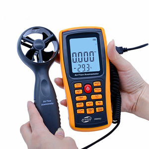 GM8902 0-45M/S Digital Anemometer Wind Speed Meter Air Volume Ambient Temperature Tester With USB Interface