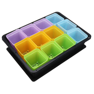 12 Holes Plant Seeding Tray Nursery Grow Starter Box Garden Yard Germination Pot