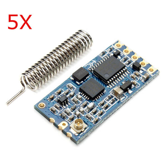 5Pcs Geekcreit HC-12 433 SI4463 Wireless Serial Module Remote 1000M With Antenna