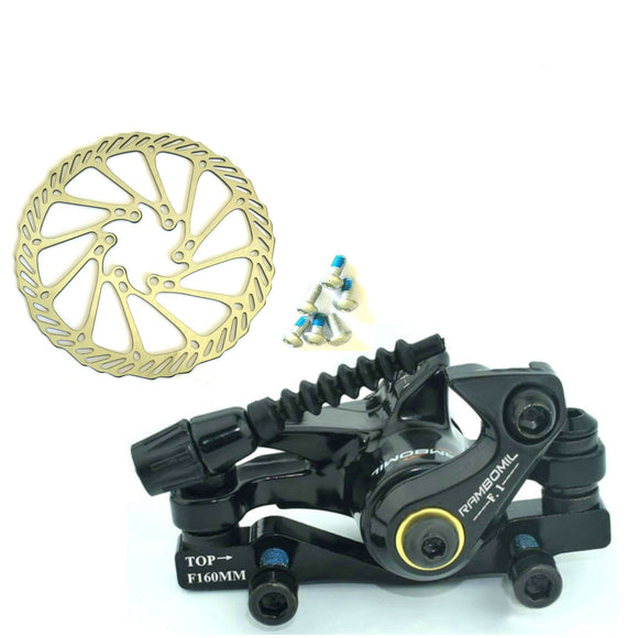 RAMBOMIL Road Mountain Bike Bicycle Cycling Brake Disc TOP-F160/R140 TOP-R160/F180 Brake Disc Kit