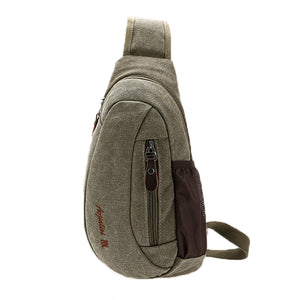 Men Canvas Crossbody Bag Casual Cycling Outdoor Sport Crossbody Bag