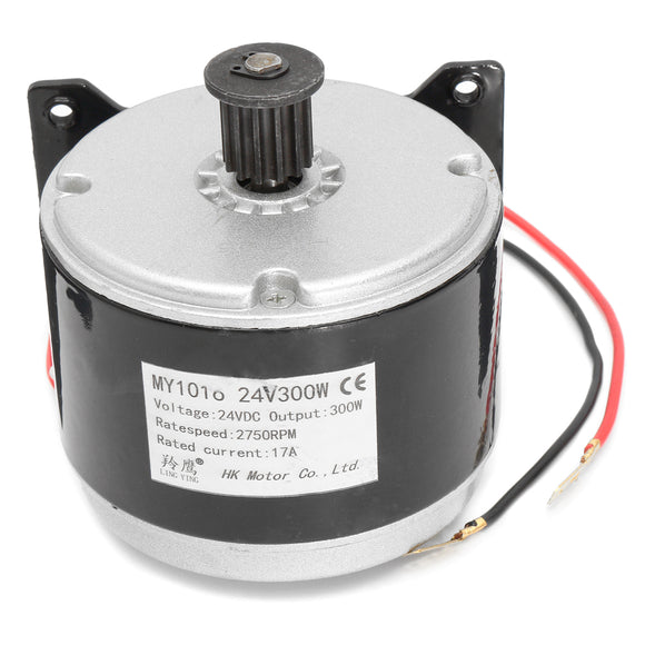 24V 17A 300W 2750RPM Brushed Electric Motor For E Bike Scooter
