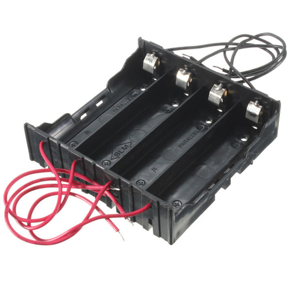 ABS Black Battery Holder 4x18650 AA Battery Case Storage Box