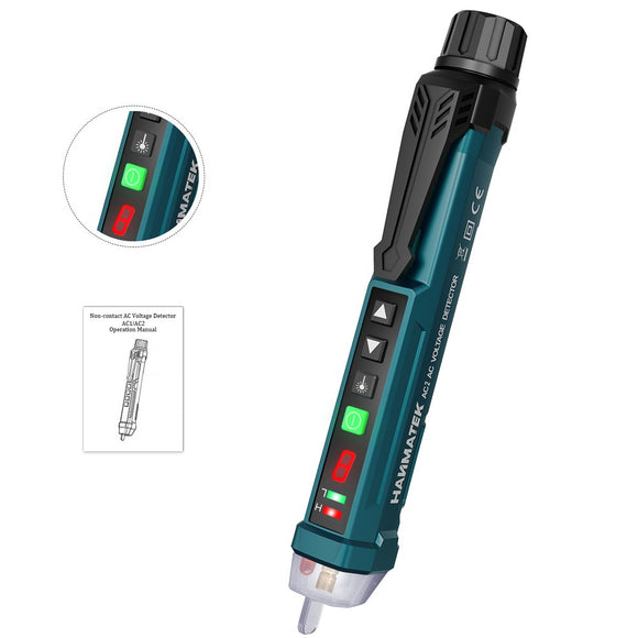 HANMATEK Non-contact AC Voltage Test Pen Detector AC12-1000V Electric Lighting Pen + Funny Cat Laser Pointer