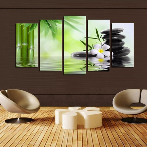 No Frame Green Huge Modern Abstract Wall Decoration Art Oil Painting Canvas Set