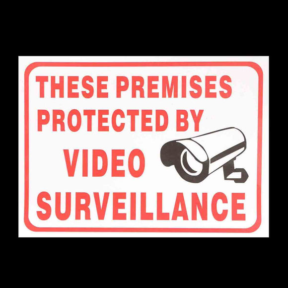 CCTV Camera Sign Sticker Self-adhensive Decal These Premises Projected By Video Surveillance
