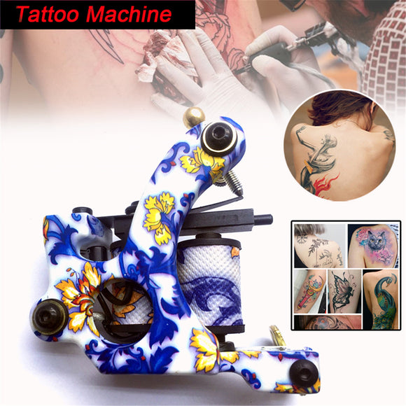Stainless Steel Tattoo Machine Shader Liner Assorted Needle Power Supply Set Body Arts Tattoo Supplies