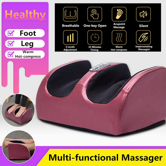 Shiatsu Kneading Foot & Leg Electric Massager 3 Levels Adjustment With Warm Hot-compress