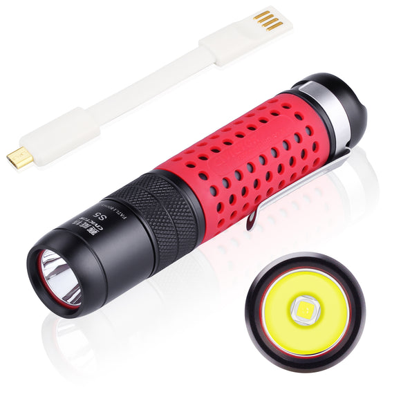 ivictor S5 XM-L2 U2 800Lumens 3Modes Switchable USB Rechargeable Tactical LED Flashlight 18650