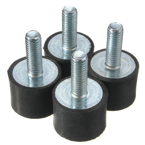 4pcs M6 20x15mm Rubber Shock Absorber Rubber Vibration Isolator Mounts