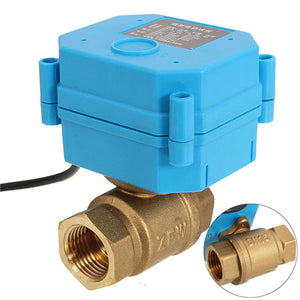 DC12V DN15 CR02 Electrical Valve G1/2 Inch 2 Way CR02 3-Wire Brass Motorized Ball Valve