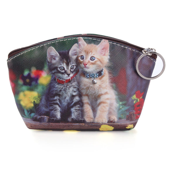 Cute Cat  Dog Coin Purse Wallet