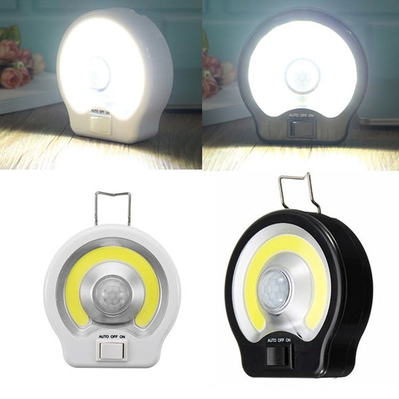 PIR Motion Sensor Induction LED Night Light COB Magnet Flashlight Work Lamp for Path Bedroom Kitchen