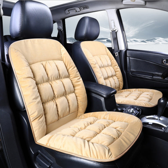 Plush Car Front Seat Cushion Comfortable Winter Warmer Cover Pad Chair Protector Universal