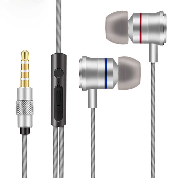JIES X200 3.5mm Wired In-ear Wire-Control Deep Bass Earphone Headphone with Microphone