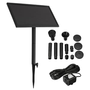 3.5W 9V 180L/H Rechargeable Solar Power Water Pump Garden Fountain Solar Panel Set Kit