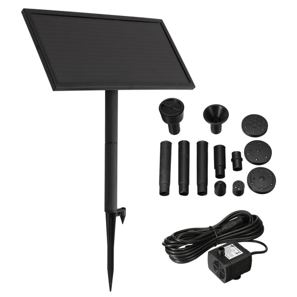3.5W 9V 180L/H Rechargeable Solar Power Water Pump Garden Fountain Solar Panel Set Kit